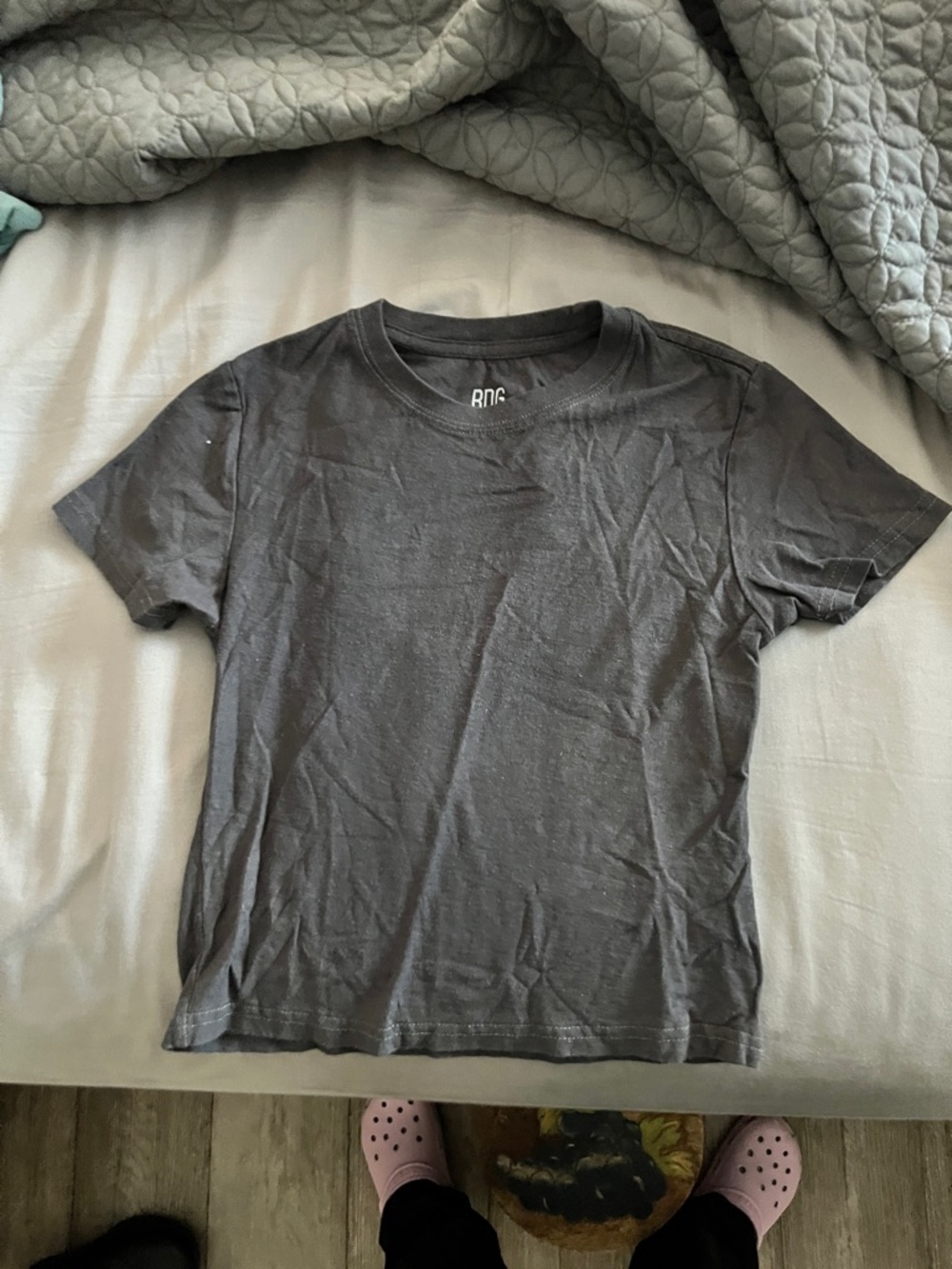 BDG Charcoal Gray Short Sleeve Crewneck Tee